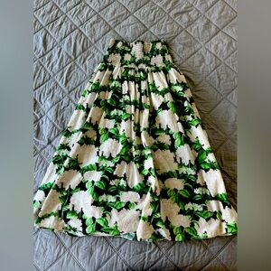 Hill House Delphine Nap Skirt smocked maxi skirt in floral print